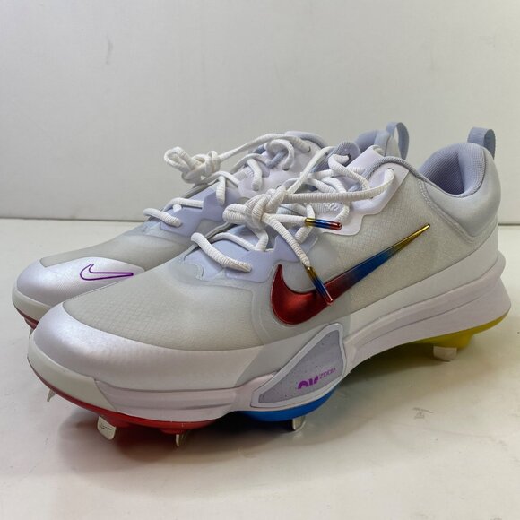 Nike Mens Force Zoom Trout 9 Pro Metal Baseball Cleats White Multicolor Size 13 - Picture 9 of 9